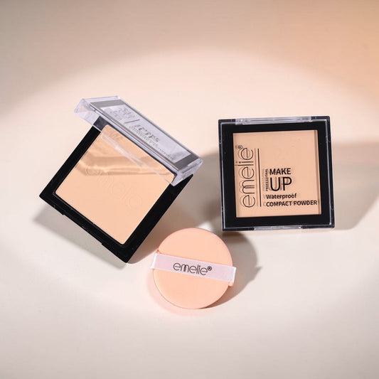 Emelie Make Up Waterproof Compact Powder – Oil Control & Matte Finish