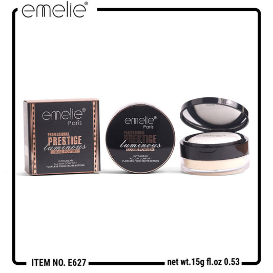 Emelie Professional Prestige Luminous Loose Powder – Ultrawear Flawless Matte Setting Powder