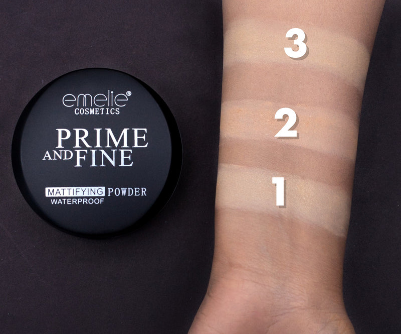 Emelie Prime and Fine Mattifying Powder Waterproof – Oil Control Pressed Compact