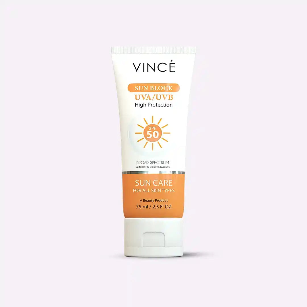 Vincé Ultimate Sun Protection Duo – SPF 50 & SPF 75 High Protection Sunblock Combo (75ml + 75ml)