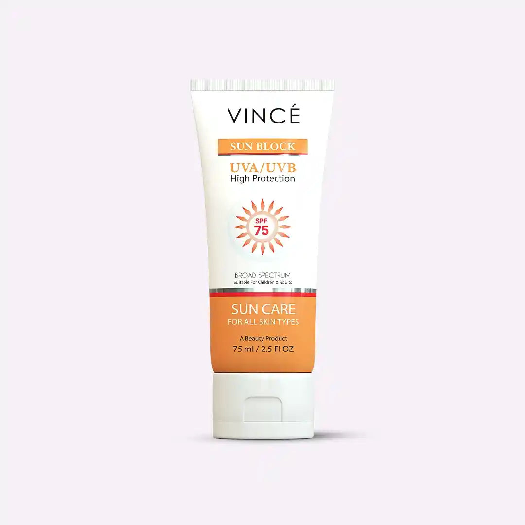 Vincé Ultimate Sun Protection Duo – SPF 50 & SPF 75 High Protection Sunblock Combo (75ml + 75ml)