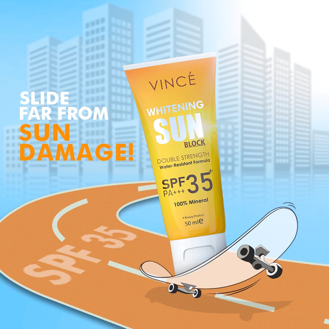 Vincé Ultimate Sun Protection Duo – SPF 40 Sun Block (75ml) + SPF 35+ Mineral Sun Block (50ml)