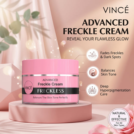 Vincé Advanced Freckle Cream (Freckless) – Dark Spot, Melasma & Hyperpigmentation Corrector (50ml)