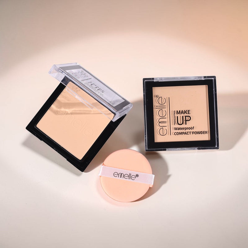 Emelie Make Up Waterproof Compact Powder – Oil Control & Matte Finish