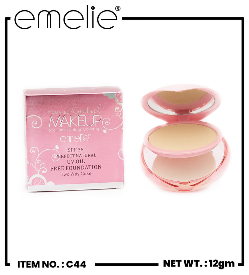Emelie Fix Makeup Control Two Way Cake Foundation SPF 35 – Oil-Free Pro Finish
