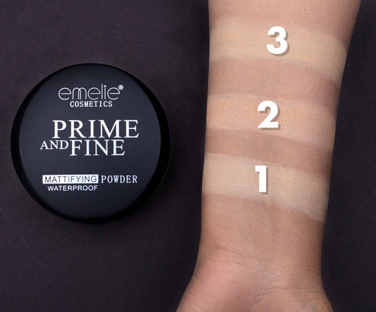 Emelie Prime and Fine Mattifying Powder Waterproof – Oil Control Pressed Compact