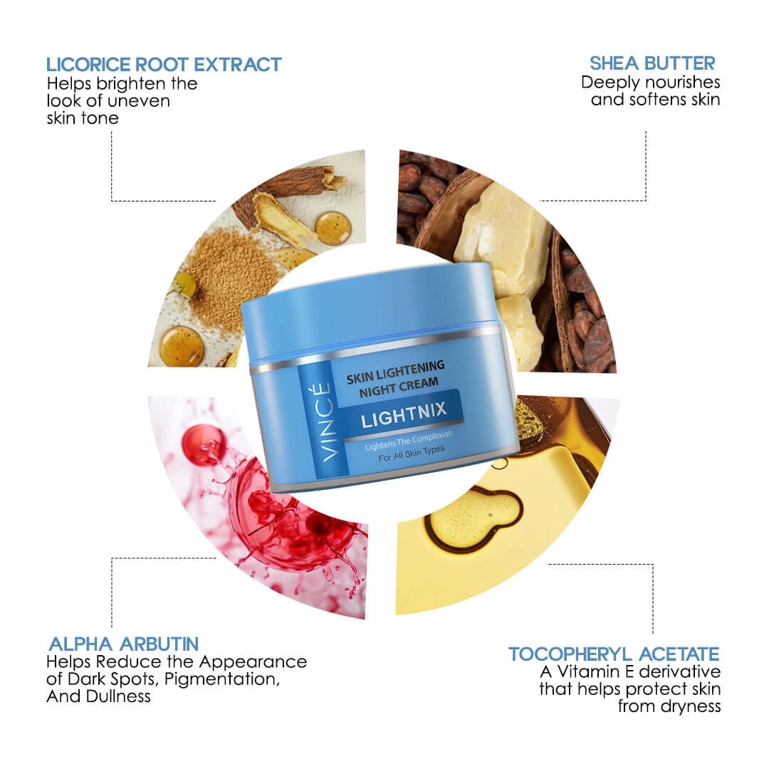 Vincé Lightnix Skin Lightening Day & Night Cream – Complete Glow Routine