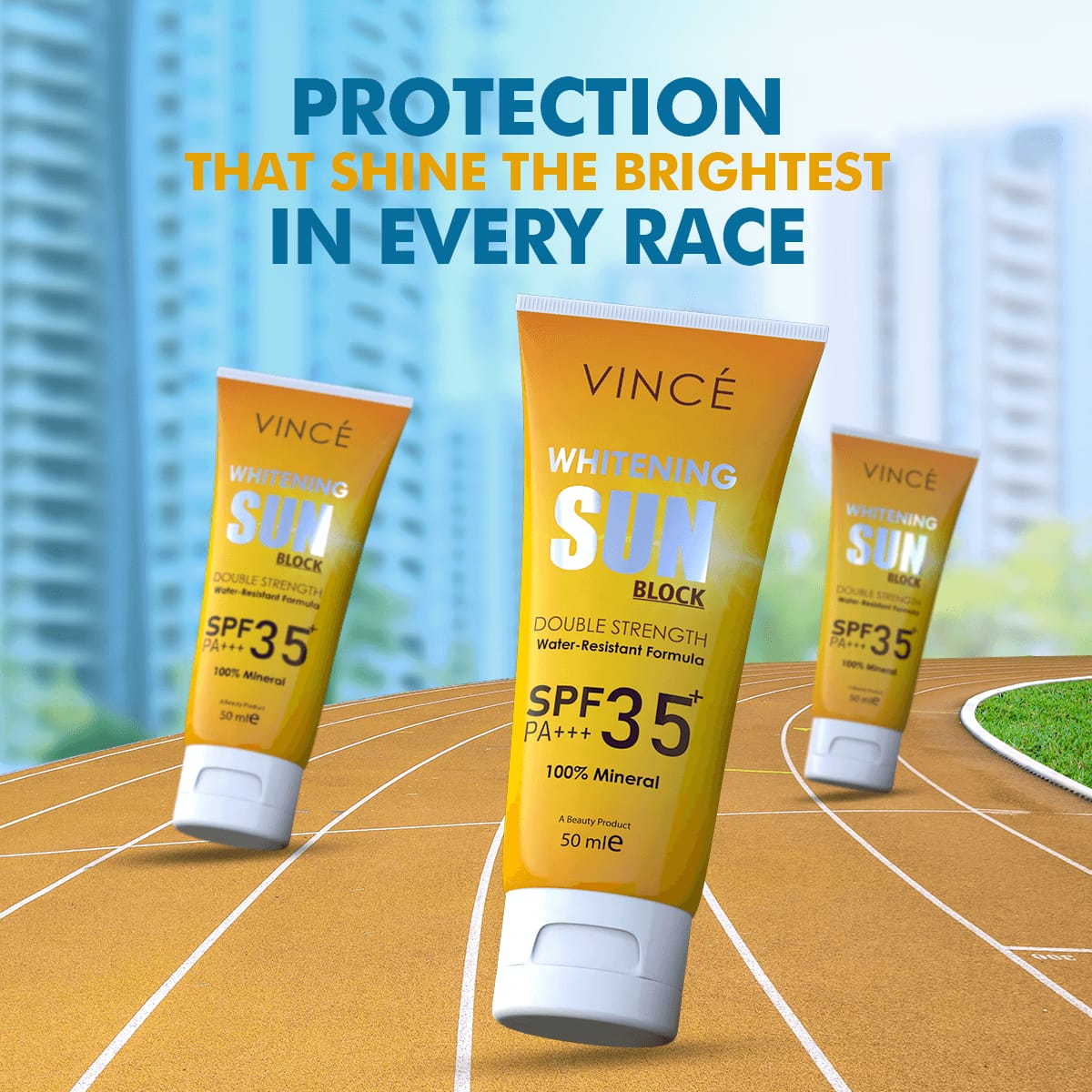Vincé Ultimate Sun Protection Duo – SPF 40 Sun Block (75ml) + SPF 35+ Mineral Sun Block (50ml)